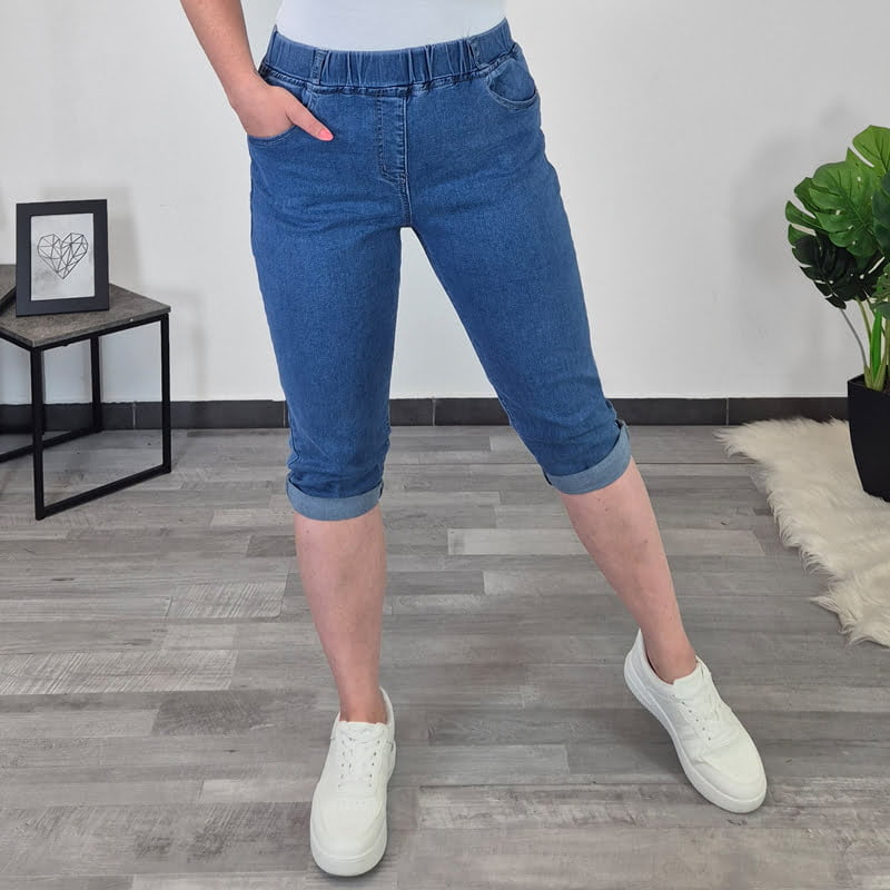 20240530_111423 PUSH UP JEANS HLAČE MG5062 3/4 - slika 1