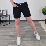 KRATKE PUSH UP HLAČE K6697 ČRNE