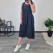 OBLEKA 9162 TEMNO MODRA - slika 3