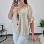 BLUZA 35295 BEŽ