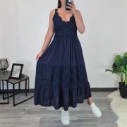 OBLEKA 90687 TEMNO MODRA - slika 2