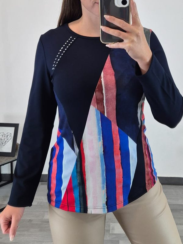 MAJICA FINA TEMNO MODRA