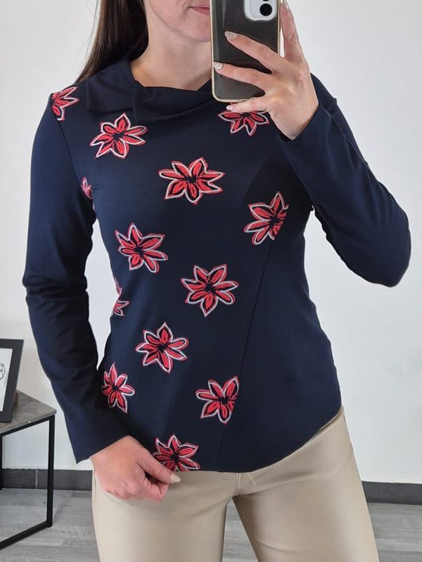 MAJICA ROJA TEMNO MODRA