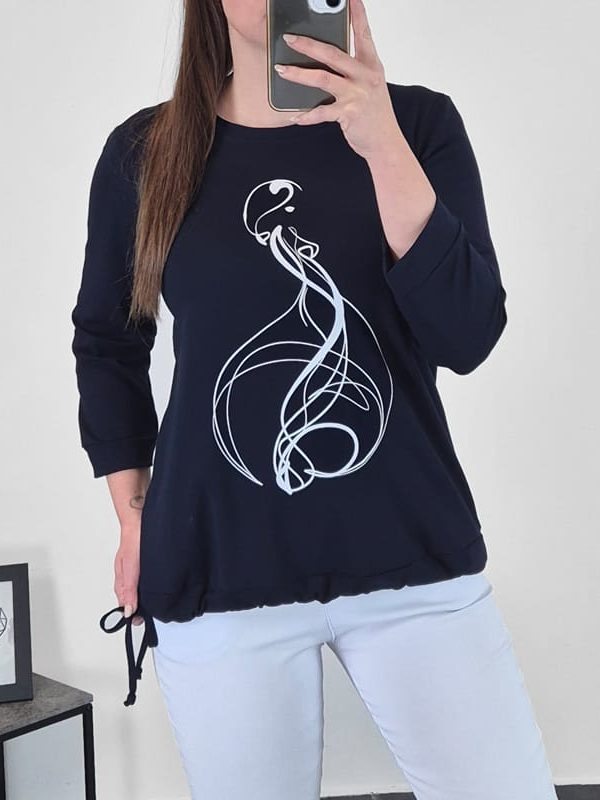 MAJICA LIA TEMNO MODRA