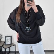 BLUZA 9755 ČRNA