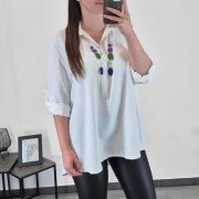 BLUZA 24671 BELA - slika 2