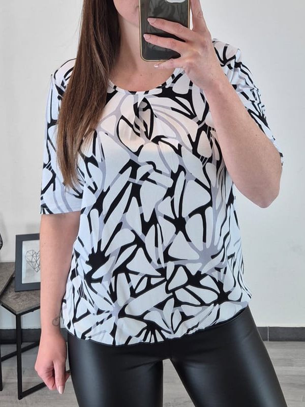 MAJICA 71723 ČRNO BELA