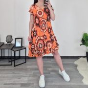 OBLEKA 77789 ORANŽNA - slika 2