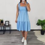 OBLEKA 9157 MODRA
