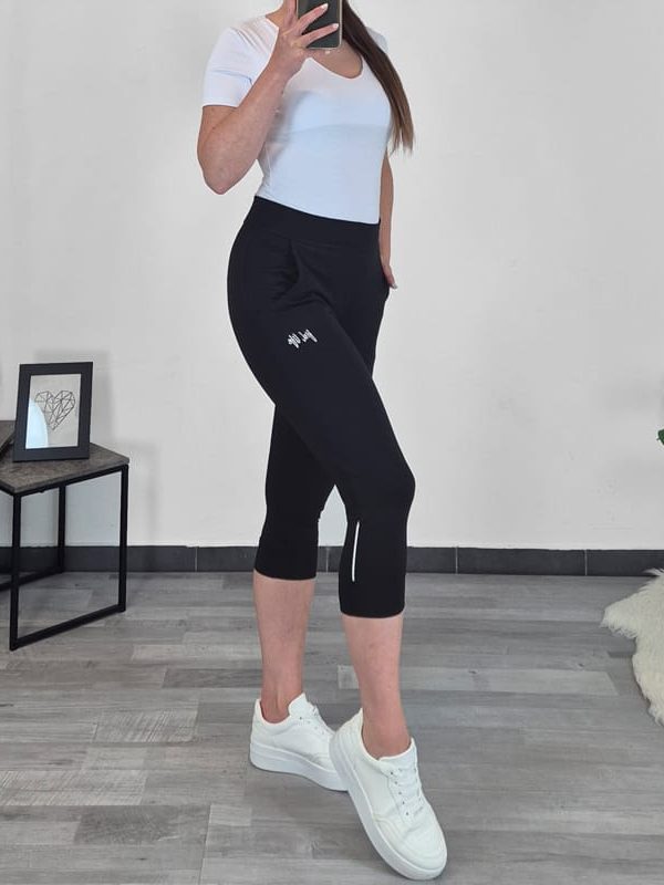 ŠPORTNE HLAČE 7421 3/4 ČRNE