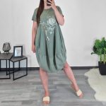 OBLEKA 10647 OLIV
