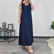 OBLEKA 8618 TEMNO MODRA